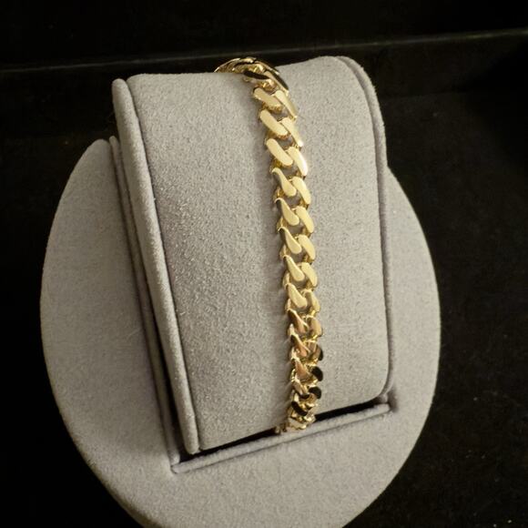 14k Monaco Cuban Bracelet Yellow Gold w/ Moissanite 6mm,7in,Push Lock~BRAND NEW - Picture 5 of 8